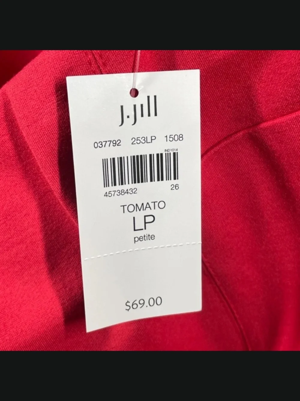 NEW J Jill Skirt Womens Large petite red pencil straight short business cocktail - Picture 3 of 8